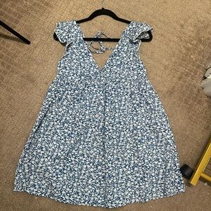Floral blue dress - worn once summer/spring dress